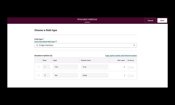 Property: Attended Webinar
